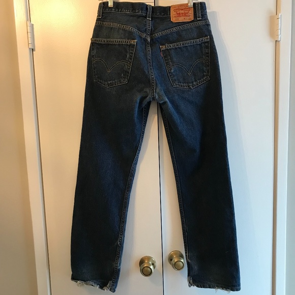 LEVI'S 505 MEN'S BLUE DENIM, REGULAR FIT, STRAIGHT LEG, SIZE:  32 X 32 - Picture 3 of 8